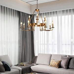 12 holders hand dyeing antique brass finish classic candle chandelier
